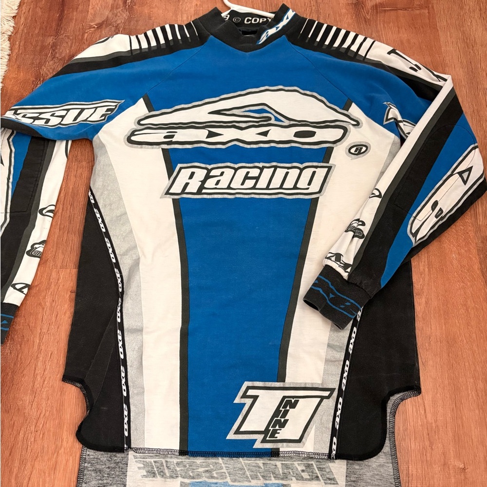 Blue and White Racing Jersey